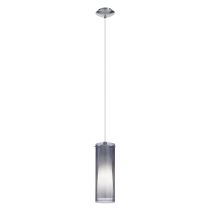 Pinto Nero 1 Light Twin Glass Pendant Satin Nickel - 90304