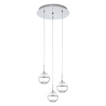 Montefio 1 15W LED Round Pendant Chrome / Warm White - 93709