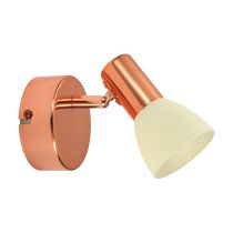 Glossy 2 Single Adjustable 5W LED Spotlight Copper / Warm White - 94736