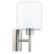 Pasteri Wall Light Satin Nickel / White - 94924