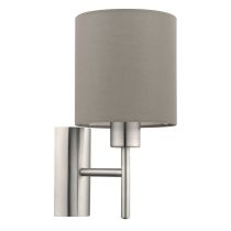 Pasteri Wall Light Satin Nickel / Taupe - 94925