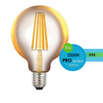 G95 8W ES LED 2200K DIMMABLE AMBER LUS20950