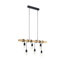 Townshend 6 Light Industrial Pendant Black - 95499