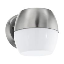 Oncala 11W LED Wall Light Stainless Steel & Frost Glass / Warm White - 95982