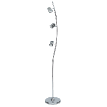 3 Spot Floor standing lamp Satin Chrome 50W UL350-SC Superlux