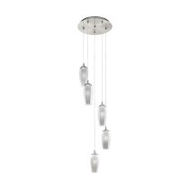 Farsala 5 Light 12.5W LED Pendant Satin Nickel / Warm White - 96345