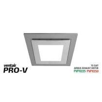 Silver Square Fascia with 14w LED Panel (891Lm, 4200K NW) to suit AIRBUS 225 & 250 body (PVPX225 or PVPX250) ABGLED250SS-SQ Ventair