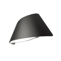 WALL LED 240V S/M Matt Black Curved Up/Dn ATEN1 Cla lighting