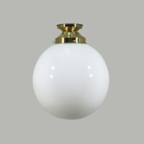 Batten Fix 2 Piece 4 1/4" - 8" Opal Sphere / Polished Brass