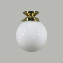 Batten Fix 2 Piece 3 1/4" - 6" Opal Sphere / Polished Brass