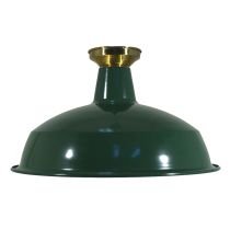 Warehouse 420mm Batten Fix Polished Brass Batten Cover - Green