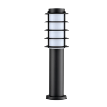 BORDA Exterior E27 Surface Mounted Louvred Black Bollard Light IP44- BORDA3