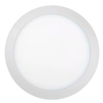 Kensley 10w 20cm LED Round Bunker Light 4000k Cool White in White or Black Facia