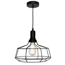 Cage 1lt Pendant Large Black CAGE1PLGE Cougar Lighting