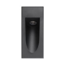 CAMINO-RECT-SLOT LED STEPLIGHT 3W IP54 240V TRIO BLACK 21767