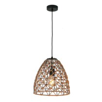 CANAMO Hemp Rope & Black Hardware Ellipse Pendant Light- CANAMO1