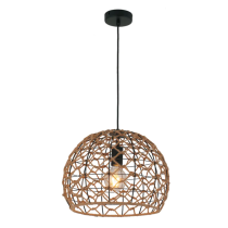 CANAMO Hemp Rope & Black Hardware Ellipse Pendant Light- CANAMO2