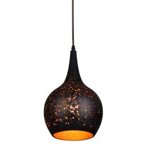 PENDANT ES 40W BLK BELL with Gold interior CELESTE1 Cla Lighting