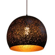 PENDANT ES 40W BLK Dome with Gold Interior CELESTE2 Cla Lighting