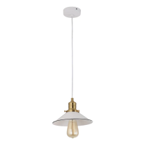 CEREMA: Interior White with Antique Brass & Black Highlight Coolie Pendant Light- CEREMA4