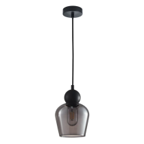 CHAMPAN Smokey Black Glass Ellipse Pendant Lights-CHAMPAN2