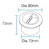 Tricolour Circa 3W Recessed LED Wall Light White - MLXC33W