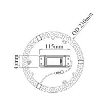 CKTRI: LED Tri-CCT Oyster Conversion Kits 24w