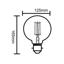 CARBON GLOBE BC G125 25W CLACFB25BC