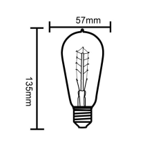 CARBON GLOBE BC ST57 25W  CLACFC25BC