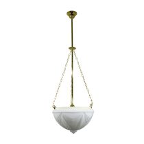 3 Chain & Clement Rod Pendant – Antique Brass - 14" Empire Opal Matt