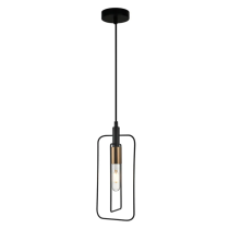 CONTOUR Black Wire Rectangular Shape Pendant Light- CONTOUR2