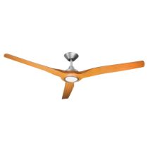 Radical 2 60" 15W LED Dimmable DC Ceiling Fan Brusehd Aluminium & Bamboo / Tri-Colour - DC2443