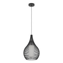 Razon 1 Light Pendant Large E27 40W Black 900828N