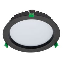 Deco 28 Watt Dimmable Round LED Downlight Black / Tri Colour TRIO - 20435	