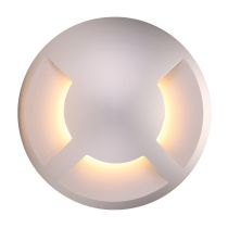 Deka 3 Watt 12V Round Three-Way LED Deck/Inground Light Anodised Aluminium / Warm White - 19432/19458	