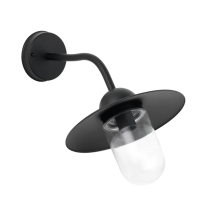 DEKSEL Matte Black Wall Light With Clear Glass DEKSEL04