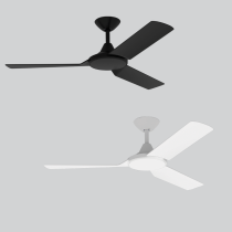 Domus Axis 48" DC Ceiling Fan No Light In White Or Black