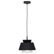  Fawkner 1Lt Light Pendant Black-  MPLS016BLK