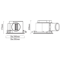 Flow Square 300mm Exhaust Fan White - MXFFS30W