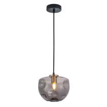 FOSSETTE Dimpled Smoked Mirror Effect Glass Pendant Light FOSSETTE3