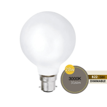 SPHERICAL 28W G80 BC OPAL HALOGEN LUS30302