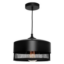 Galahad 1lt Pendant Medium Black GALA1PMED Cougar Lighting