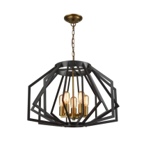 GAMBA Industrial Rustic Wide Angular Cage Pendant Lights GAMBA1