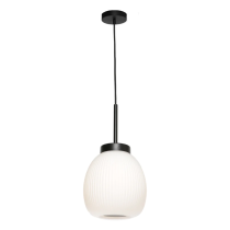 Garman 1 Light Pendant Light in Black - GARM1PBLK