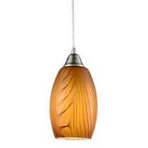 PENDANT ES 60W AMBER ELLIPSE (Hand blown glass)   GLAZE 5 CLA Lighting