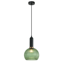 VINTAJ Green Wine Glass Shape Ribbed Glass Pendant Lights VINTAJ2