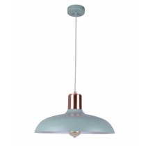 PENDANT ES 40W HAL Matte Green DOME with Copper Lampholder Cover PASTEL12A Cla Lighting