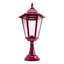 Turin Pillar Mount Light Large Burgundy - 15496