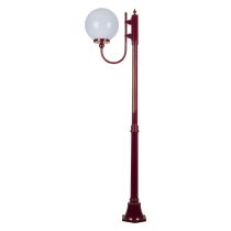 Lisbon 30cm Sphere Curved Arm Medium Post Light Burgundy - 15706