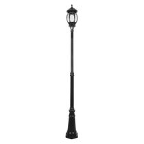 Vienna Three Head Curved Arm Tall Post Light Black - 16011	